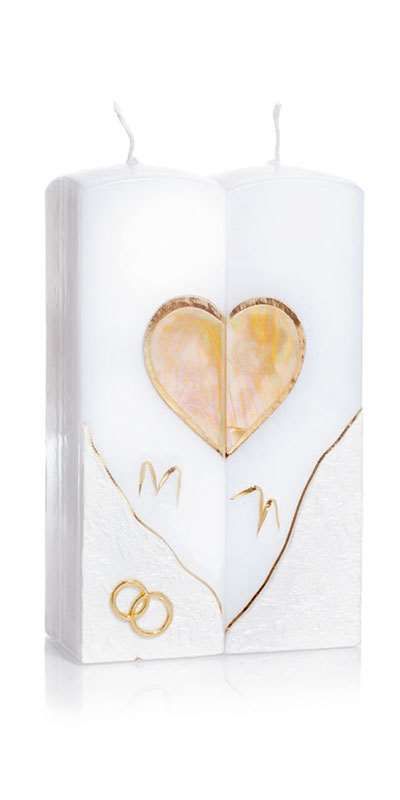 Hochzeitskerze Golden Heart
