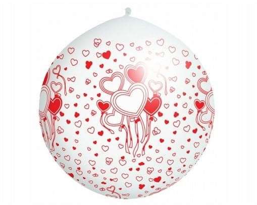 Riesen Ballon Herzen weiß