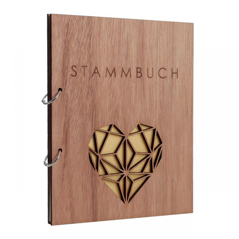 Stammbuch Holzcover Serie Geometric