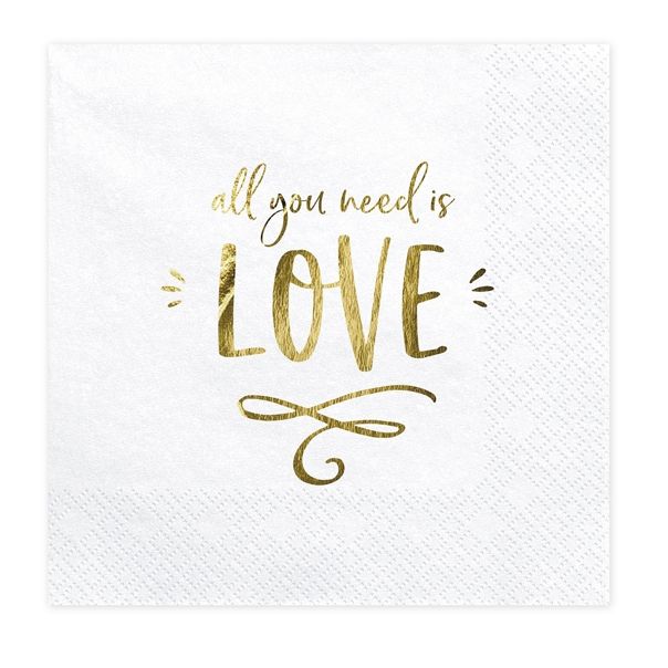 Servietten All you need is love
