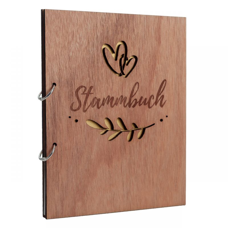 Stammbuch Holzcover Fiore