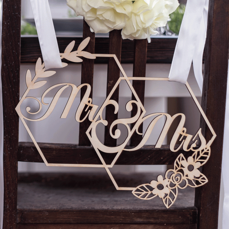 Stuhlschild Wedding