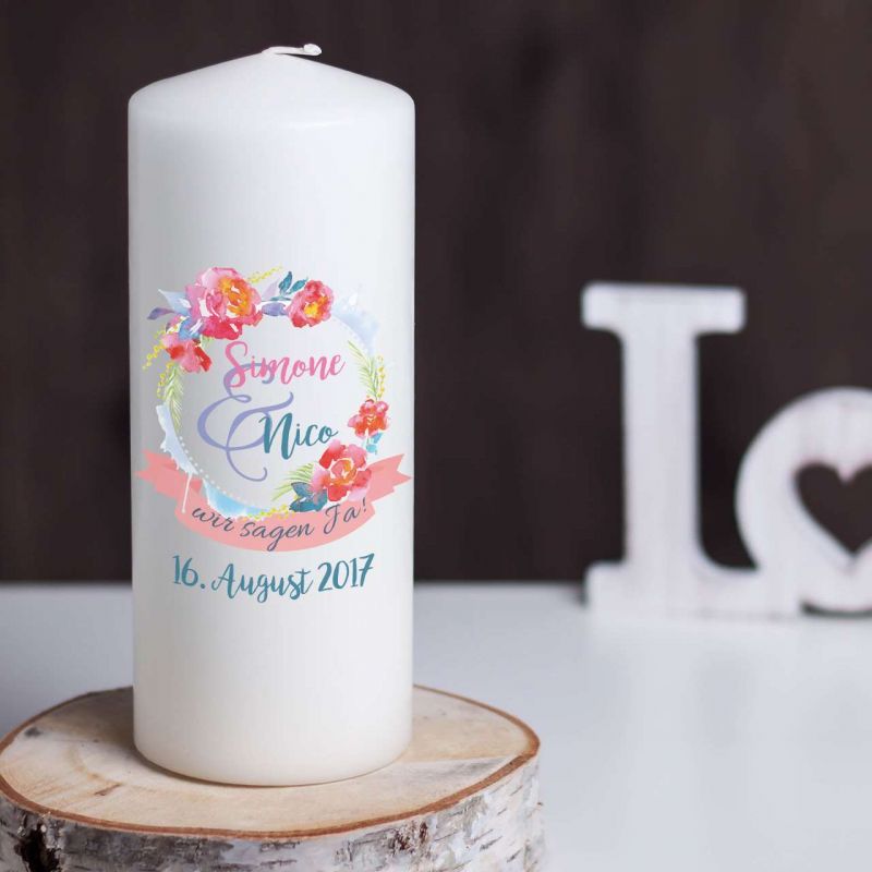 Hochzeitskerze "Say Yes"