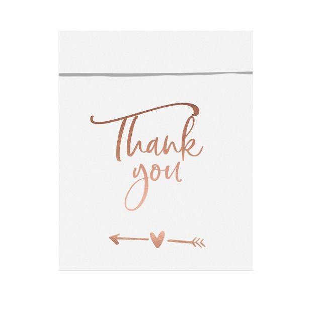 Geschenktüte Thank You Roségold