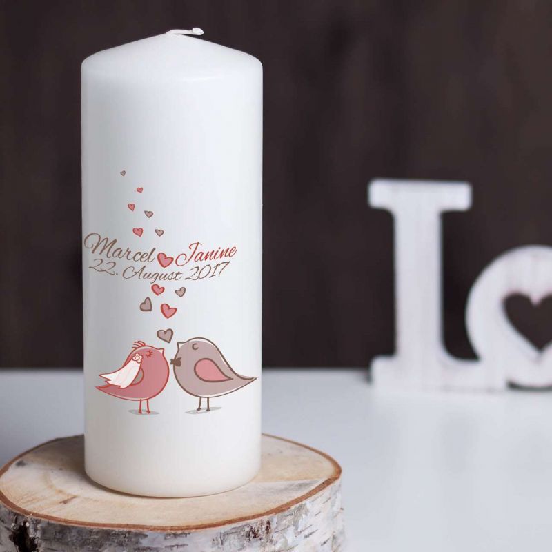 Hochzeitskerze Love Birds