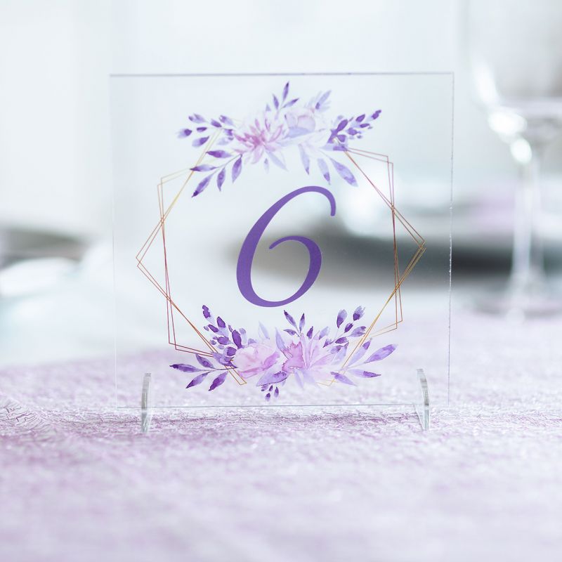 Tischnummer aus Acrylglas mit hochwertigem Aufdruck