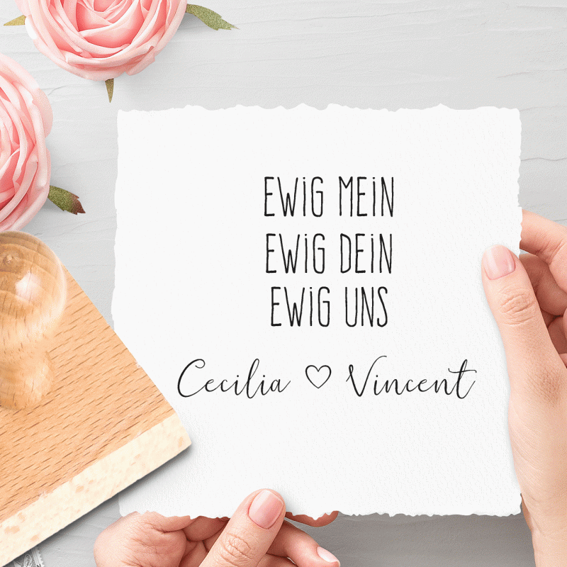 Personalierter Hochzeitsstempel Nr. 226 Ewig mein