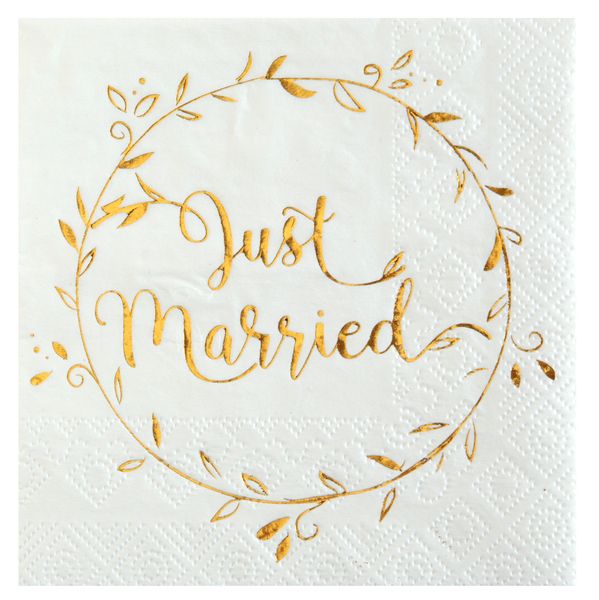 Servietten Just Married Boho