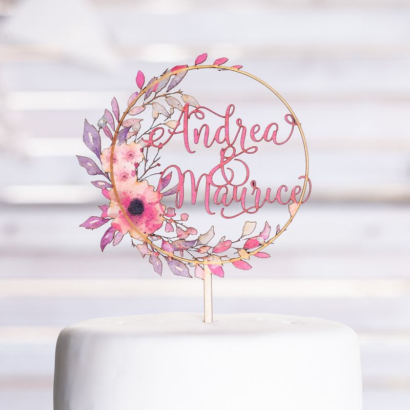 Tortenfigur Floral Frame