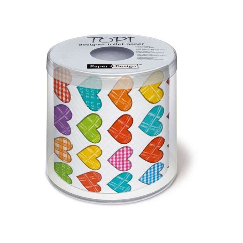 Toilettenpapier Colourful Hearts